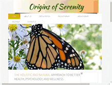 Tablet Screenshot of originsofserenity.com
